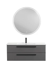 Комплект мебели Cezares Эко-Кер-Н/Eco-Cer-N 120 темно-серый матовый (раковина CZR-8095-120, ручки черные)