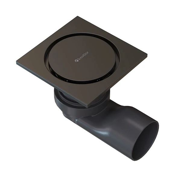 Душевой трап Knotlor Кор/Core SDSC100GM вороненая сталь