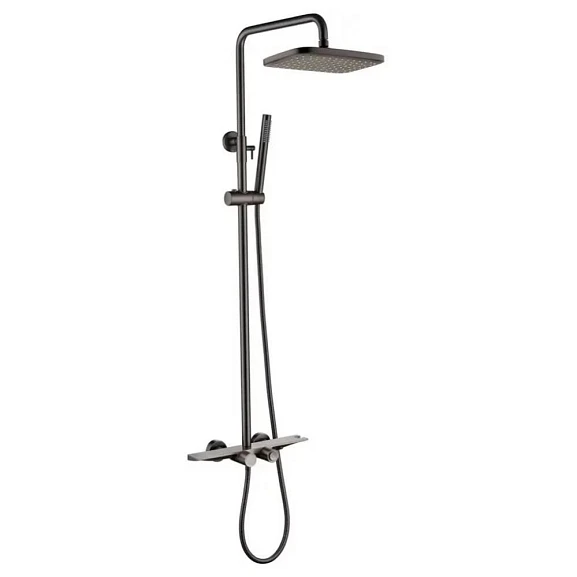 Душевая стойка Grocenberg GB7038BG с термостатом графит