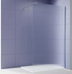 Душевая перегородка Aquatek Walk-in AQ.WI.140.2CH 140*200 с держателем L/R профиль хром, стекло рифленое без поддона