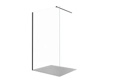 Душевая перегородка Aquatek Walk-in AQ.WI.120.1BL 120*200 с держателем L/R профиль черный матовый без поддона