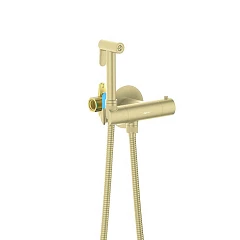 Гигиенический душ с термостатическим смесителем Aquatek Оберон AQ1027BG скрытый монтаж шлифованное золото