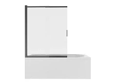 Душевая шторка на ванну Aquatek AQ.BSS.100.1BL 100*150 L/R профиль черный матовый