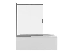 Душевая шторка на ванну Aquatek AQ.BSS.100.1GM 100*150 L/R профиль оружейная сталь