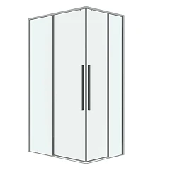 Grossman Душевой уголок Galaxy 90*80*195 профиль хром, стекло прозрачное (без поддона)