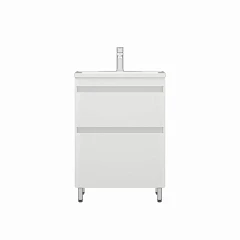 Тумба с раковиной Corozo Алабама 60 Z2 белый глянец напольная