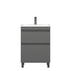 Тумба с раковиной Corozo Алабама 60 Z2 графит напольная