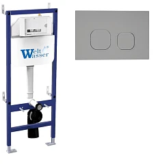 Система инсталляции WeltWasser для унитазов Bamberg 460 с хром кнопкой