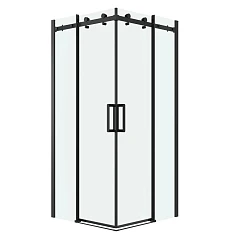 Душевое ограждение Grossman Classic 100*100*195 квадрат 300.K33.04.1010.21.00 черный профиль, прозрачное (без поддона)