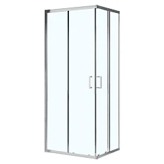 Душевое ограждение Azario Вена 100х100х195 прозрачное стекло 6 мм, профиль хром (без поддона)