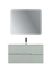 Комплект мебели Cezares Дуэт-Н/Duet-N 100 зеленый жемчужный (раковина CZR-8073-100)