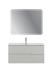 Комплект мебели Cezares Дуэт-Н/Duet-N 100 серый жемчужный (раковина CZR-8073-100)