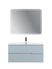 Комплект мебели Cezares Дуэт-Н/Duet-N 100 голубой жемчужный (раковина CZR-8095-100)