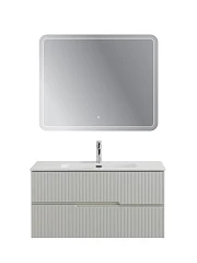 Комплект мебели Cezares Дуэт-Н/Duet-N 100 серый жемчужный (раковина CZR-8095-100)