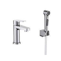 Смеситель Aquatek Лугано AQ1712CR для раковины хром с гигиеническим ручным душем