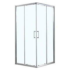 Душевое ограждение Azario Гринвуд 90х90х195 прозрачное стекло, цвет профиля серебро без поддона