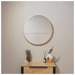 Зеркало Silver Mirrors Selena 60 брашированное золото