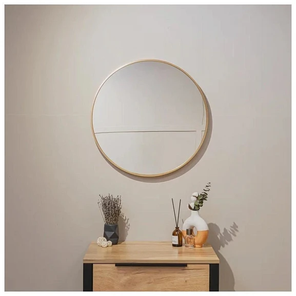 Зеркало Silver Mirrors Selena 60 брашированное золото