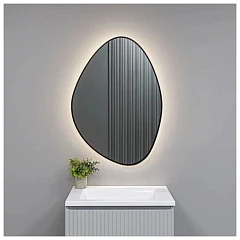 Зеркало Silver Mirrors Лукас черное-ТХ 60*85  с LED подсветкой, инфр. сенсор