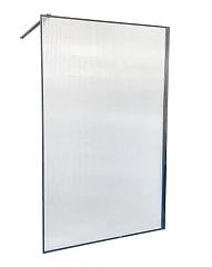 Душевая перегородка Ceruttispa Стрип/Strip T100 Walk-in 100*190 профиль черный матовый стекло рифленое без поддона