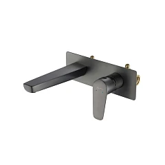 Смеситель Aquatek Бетта AQ1113BGM для раковины скрытый монтаж оружейная сталь