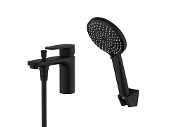 Смеситель на борт ванны Aquatek Ника AQ1844MB на 1 отверстие черный матовый