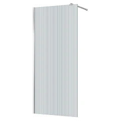 Душевая перегородка Azario Валк-ин AZ-251-100-CH-CRF 100х195 рифленое стекло 8 мм, цвет профиля хром без поддона