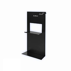 Полка Ceruttispa Алесса Б/Allesa B навесная для ограждений и душевых кабин черная матовая