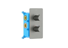 Термостат Aquatek Европа AQ1393BGM для ванны и душа скрытый монтаж на 3 потребителя оружейная сталь