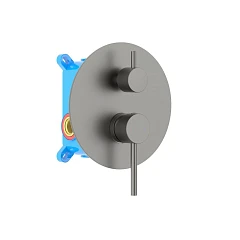 Смеситель Aquatek Европа AQ1346BGM для ванны и душа скрытый монтаж на 2 потребителя оружейная сталь