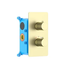 Термостат Aquatek Европа AQ1391BG для душа скрытый монтаж шлифованное золото