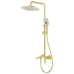 Душевая стойка Azario Arida/Арида AZ-K2354MG с изливом золото матовое