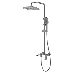 Душевая стойка Azario Escaro/Эскаро AZ-K2374GR с изливом серый графит