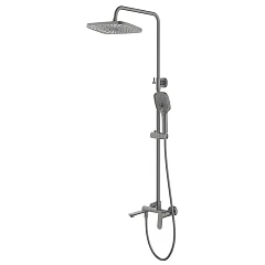 Душевая стойка Azario Alanti/Аланти AZ-K2332-1GR с изливом серый графит