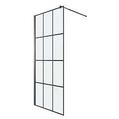 Душевая перегородка Niagara Eco NG-552-70BLACK 70х190 стекло клетка 6 мм, цвет профиля хром без поддона