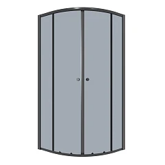 Душевой уголок Niagara Eco NG-1003-14T 80х80х190 стекло тонированное 4 мм, цвет профиля черный без поддона