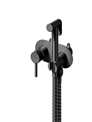 Гигиенический душ со смесителем Knotlor Роса/Dew FHS01S1GM скрытый монтаж вороненая сталь