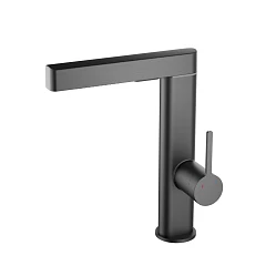 Смеситель Vincea VKF-22GM для кухни с выдвижным изливом вороненая сталь