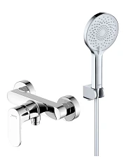 Смеситель Aquatek Альфа AQ1934CR для душа с душевым набором хром (AQ1960CR+AQ2035CR)