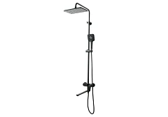 Душевая стойка Aquatek Ника AQ2840MB с длинным изливом черная матовая