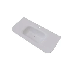 Мебельная раковина Knotlor Облако 100 с подсветкой белая матовая (приобретается в комплекте с тумбой)