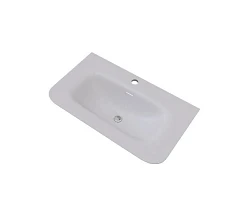 Мебельная раковина Knotlor Цветение 80 с подсветкой белая матовая (приобретается в комплекте с тумбой)