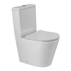 Унитаз-компакт BelBagno Флай-Тор/Flay-Tor 39*62,5 безободковый Торнадо с крышкой-сиденьем микролифт