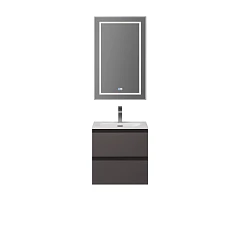 Комплект мебели BelBagno Крафт/Kraft 39 50 подвесной темно-серый матовый (раковина BB-8099-3-50)
