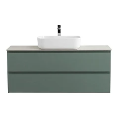 Тумба с раковиной BelBagno Крафт/Kraft 120 с двумя ящиками еловая матовая (столешница Cemento)