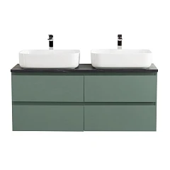Тумба с раковиной BelBagno Крафт/Kraft 120 с четырьмя ящиками еловая матовая (столешница Marmo Nero Opaco)