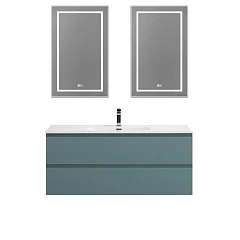 Комплект мебели BelBagno Крафт/Kraft 120 с двумя ящиками голубой матовый (раковина BB1200ETL)