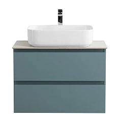 Тумба с раковиной BelBagno Крафт/Kraft 60 голубая матовая (столешница Bianco Opaco)