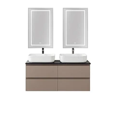 Комплект мебели BelBagno Крафт/Kraft 120 с четырьмя ящиками бежевый матовый (столешница Marmo Nero Opaco)