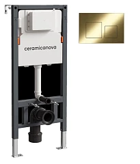 Система инсталляции Ceramicanova для унитазов Balance CN121001 клавиша золото браш